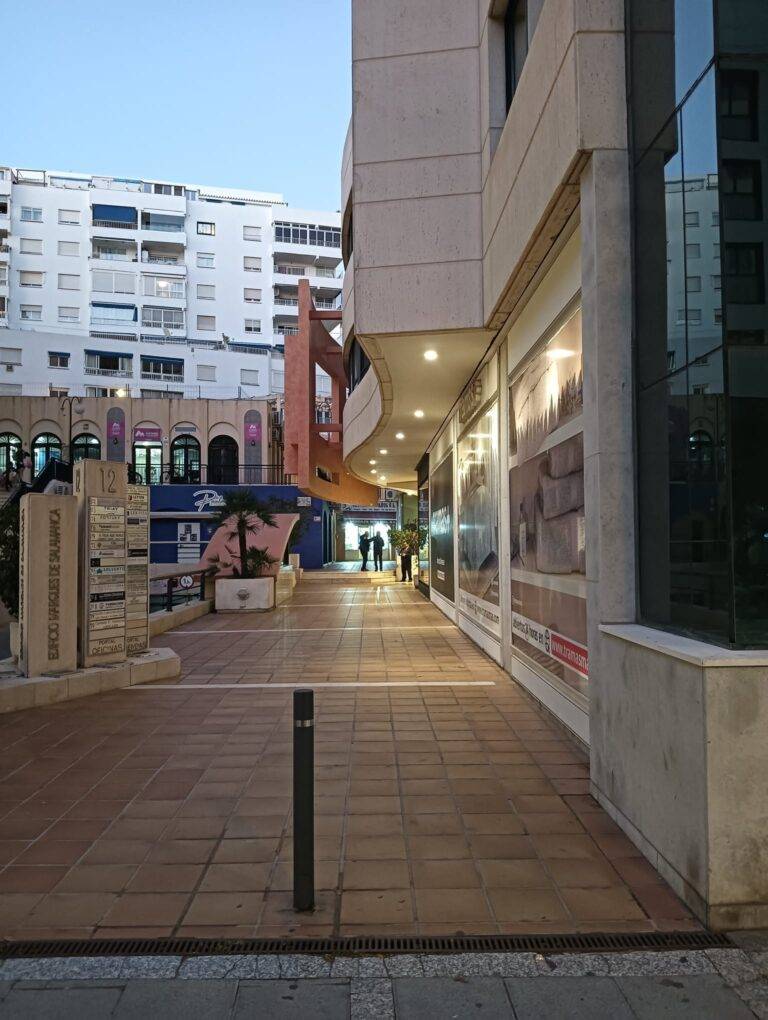 Step 2: The pedestrian passage beside the building