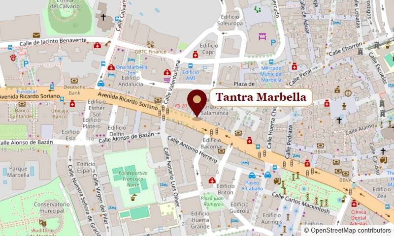 Map: Tantra Marbella, Av. Ricardo Soriano 12